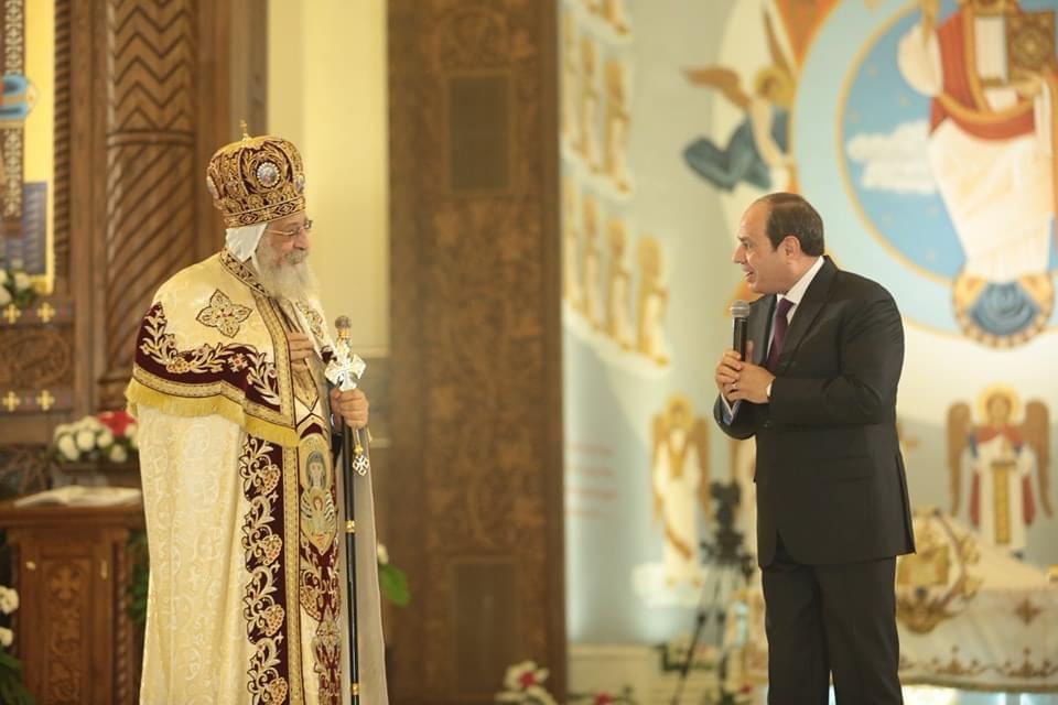 الرئيس السيسي يقدم التهنئة لقداسة البابا تواضروس وجميع أقباط مصر بعيد الميلاد المجيد
