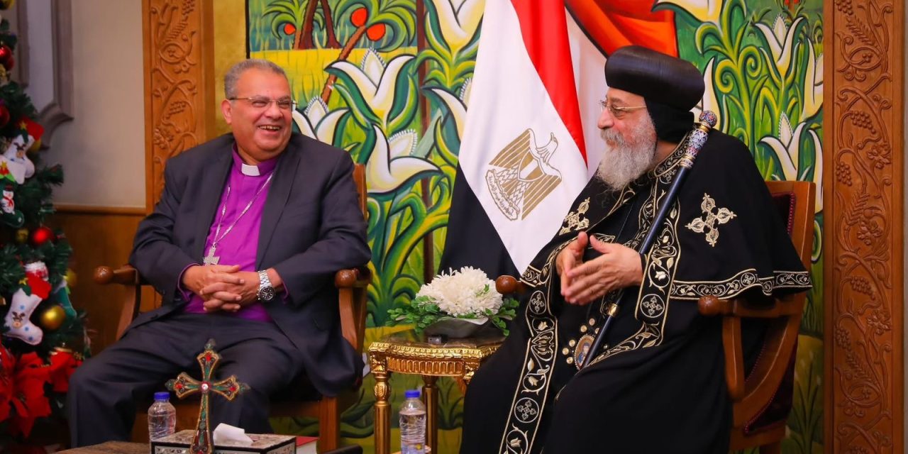 تهنئة الكنيسة الإنجيلية لقداسة البابا تواضروس بعيد الميلاد المجيد